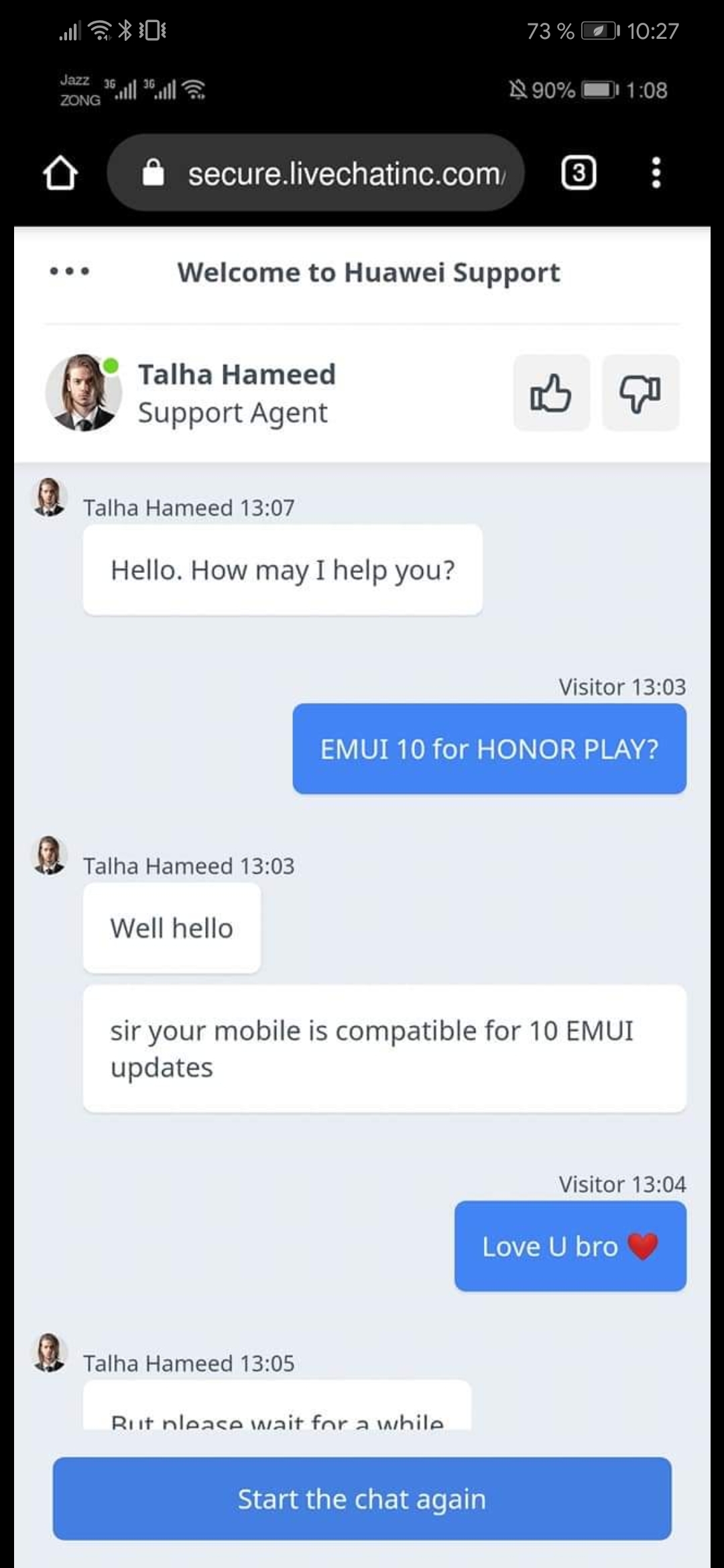 Honor-play-EMUI-10-Huawei-Support-Chat