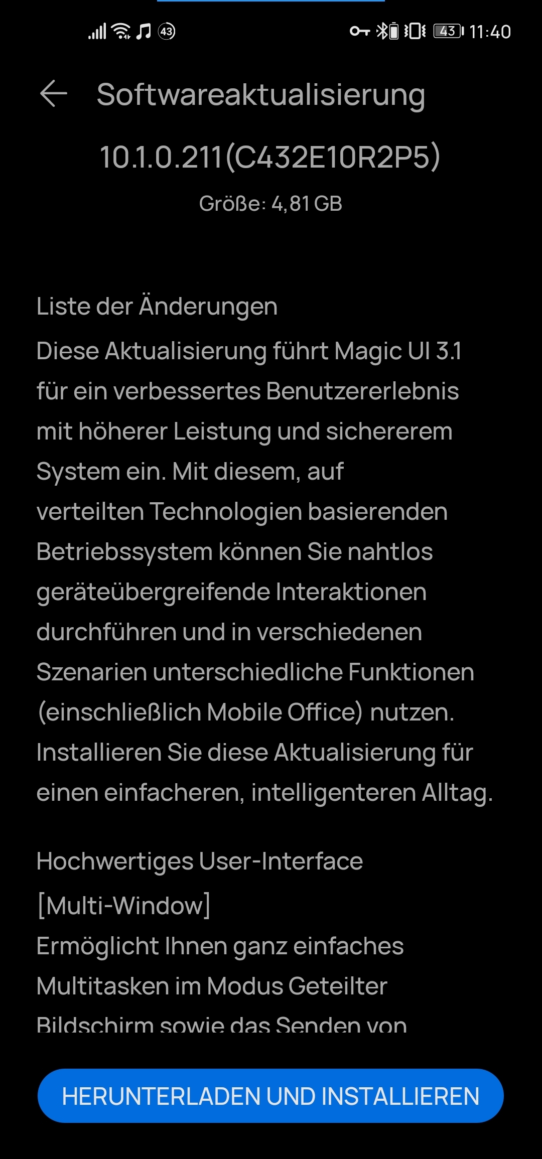 HonornbspView20nbspMagicnbspUInbsp31nbspUpdatenbspwirdnbspverteilt