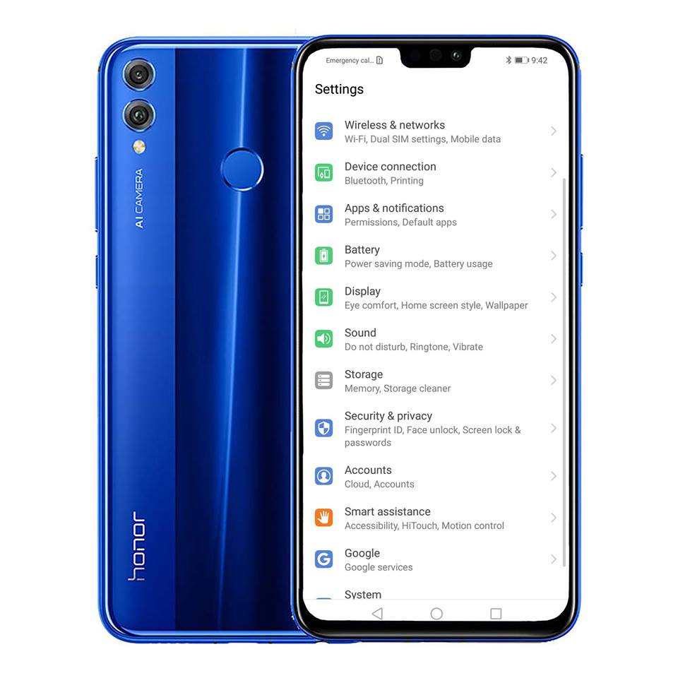 Tema-oscuroazul-del-Honor-8X-para-EMUI-5882-Tema-por-defecto-pero