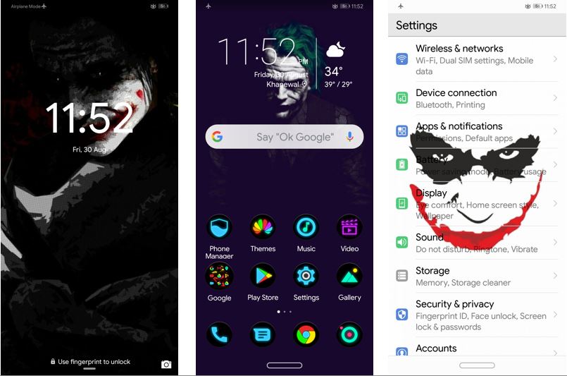 Wallpapers-Temas-Colección-del-JOKER-variada-Descarga-ya-para-tu-HONOR