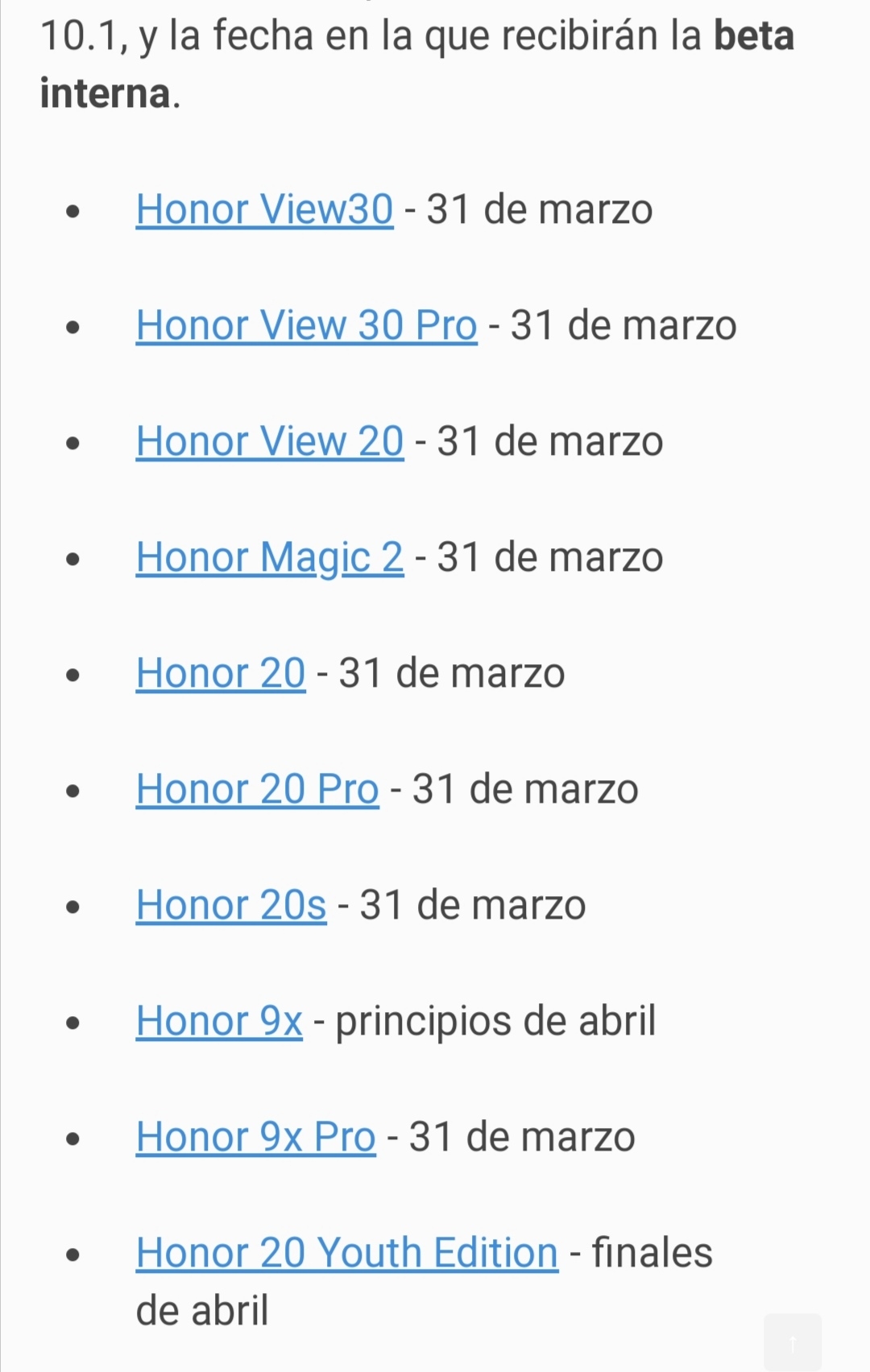 EMUInbsp101nbspBETAnbspINTERNAnbspLISTAnbspDEnbspTERMINALESnbspHONORnb