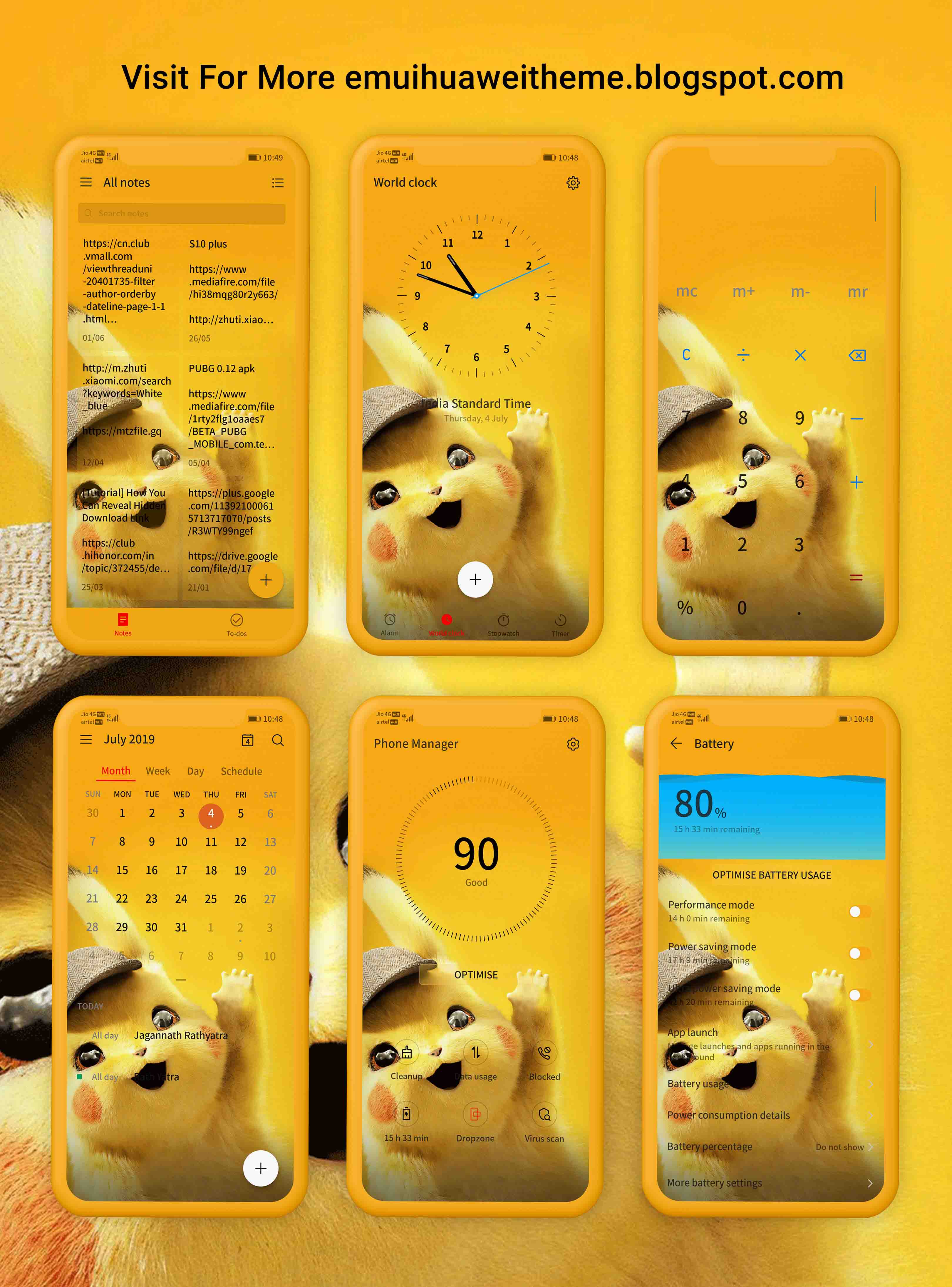 Nuevo-tema-Tema-Pikachu-para-EMUI-9-y-Magic-UI-Descargar-ahora