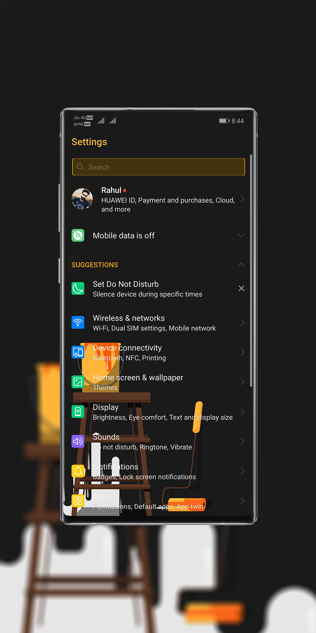 NUEVO-TEMA-Black-Paint-para-usuarios-EMUI-58-Descarga-ahora