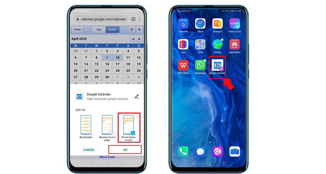 Guía-de-la-aplicación-Cómo-usar-Google-Calendario-en-HONOR-9X-PRO