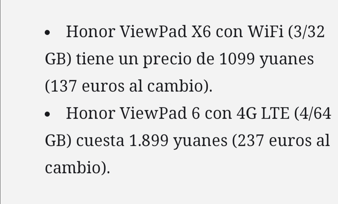 Honor-viewpad-6-y-X6-Disponibilidad-y-precios