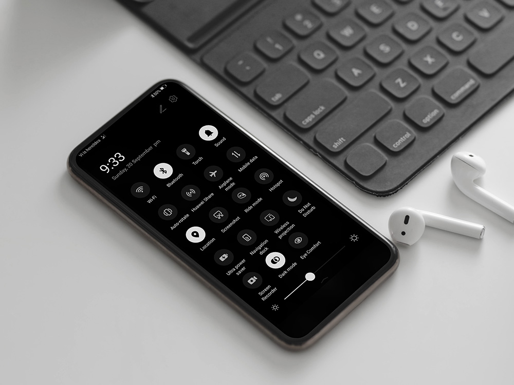 pspanThème-Black-OS-Dark-pour-Huawei-EMUI-910-Magic-Ui-21-Utilisateurs