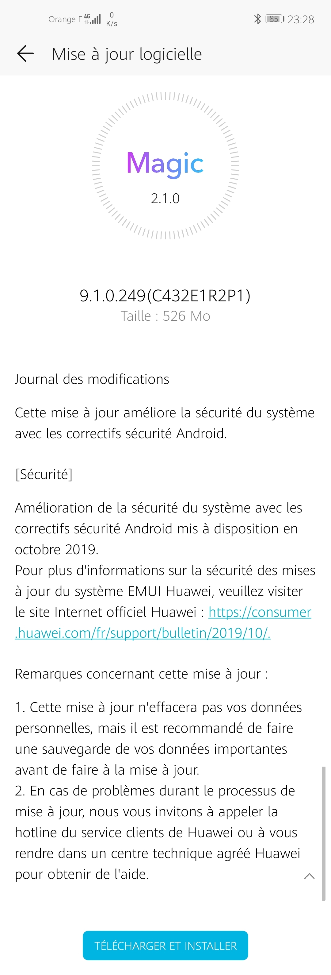 Mise-à-jour-de-sécurité-octobre-Honor-View-20