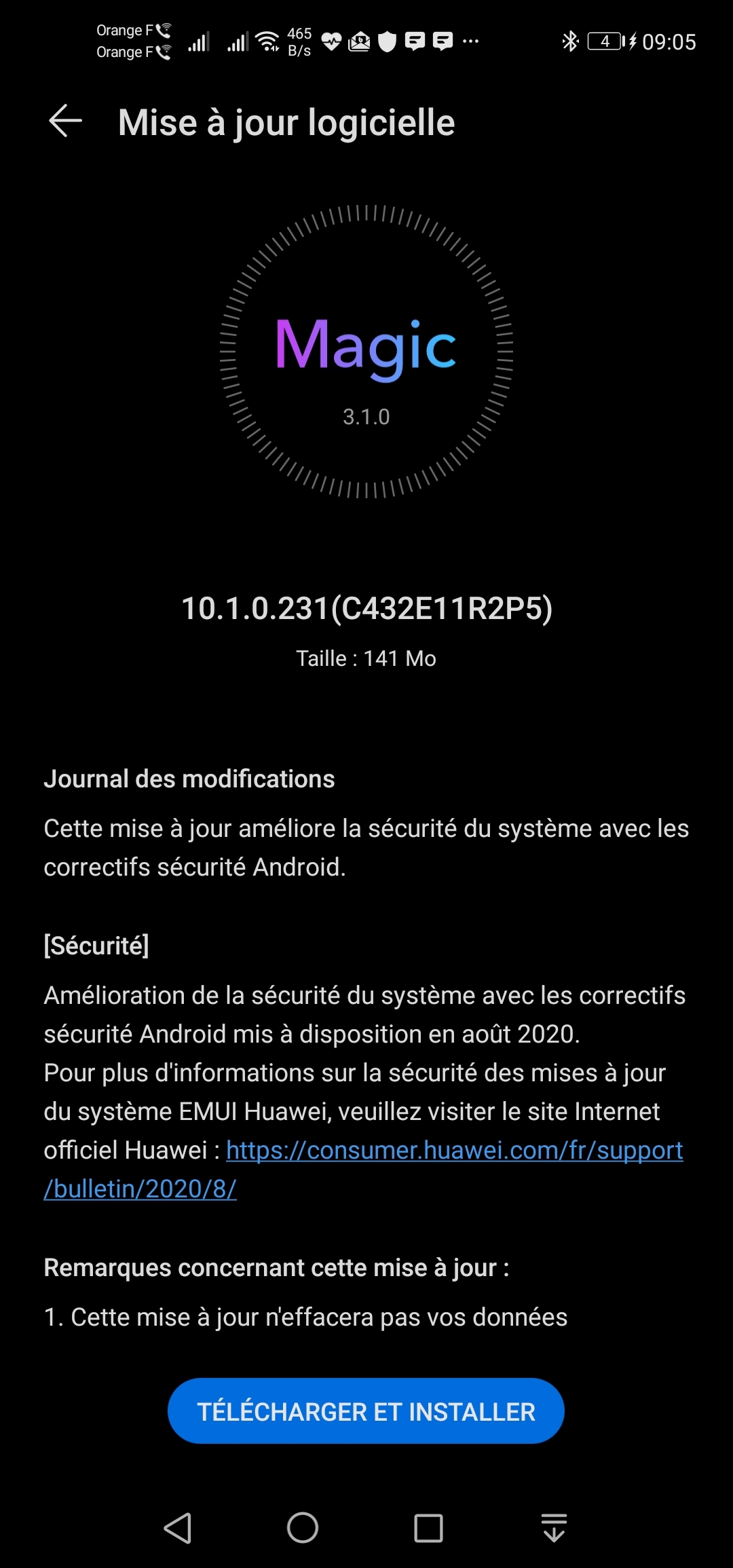 pUne-nouvelle-mise-à-jour-du-Honor-view-20brCorrectif-de-sécurité