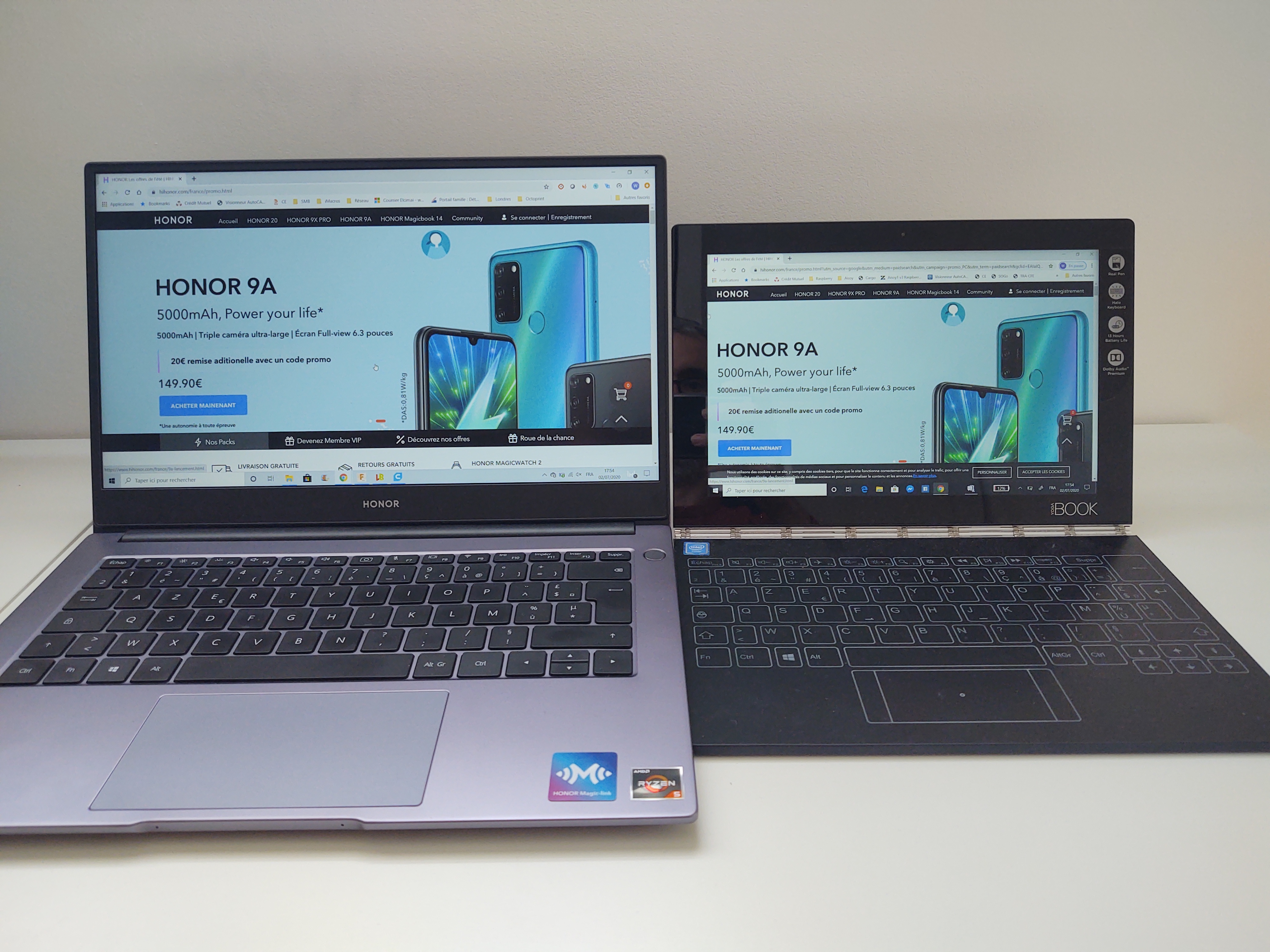 HONOR-MagicBook-14-VS-Lenovo-YogaBook