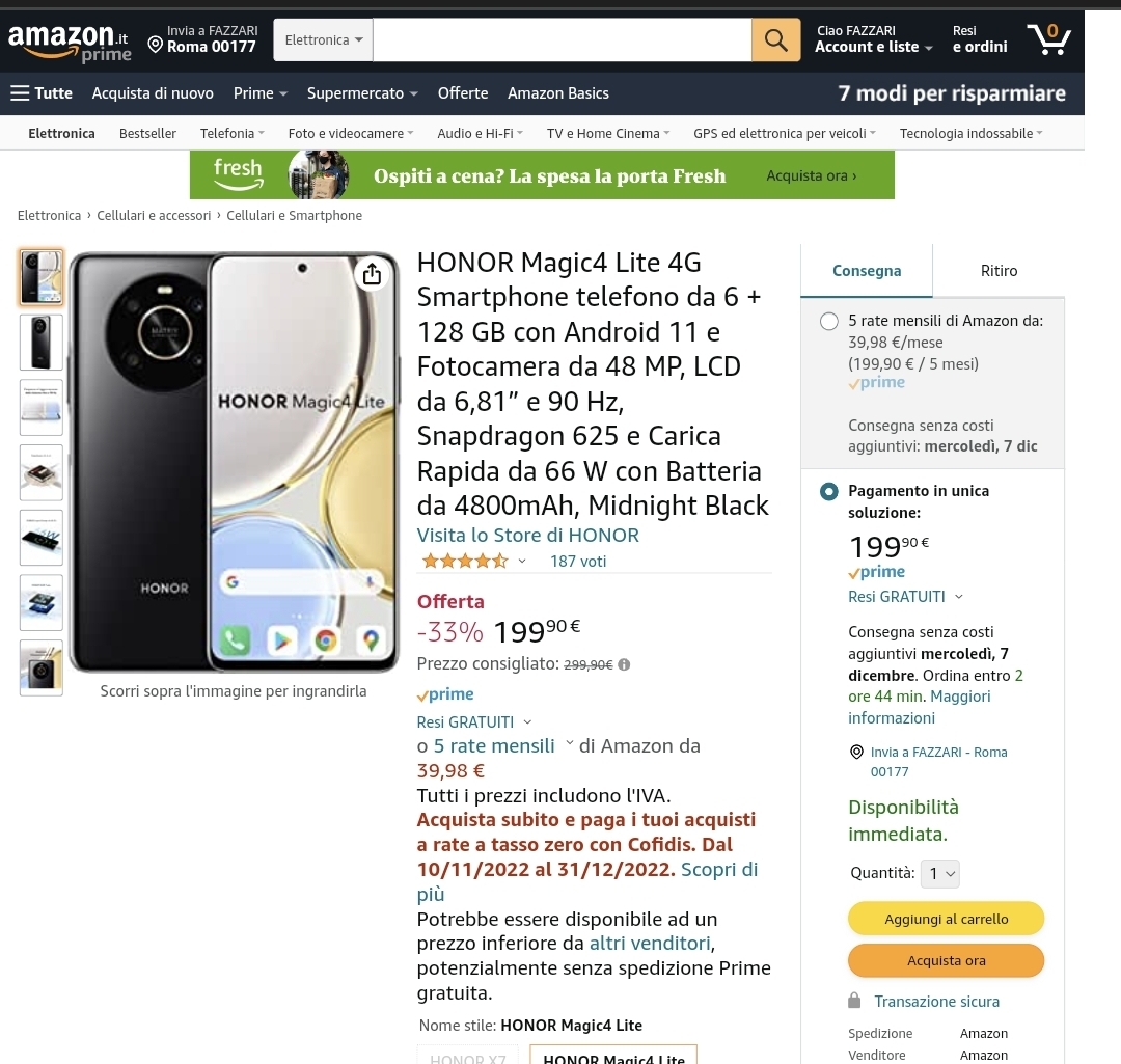 pSegnalo-una-buonissima-offerta-su-Amazon-HONOR-Magic-4-Lite-4G-a