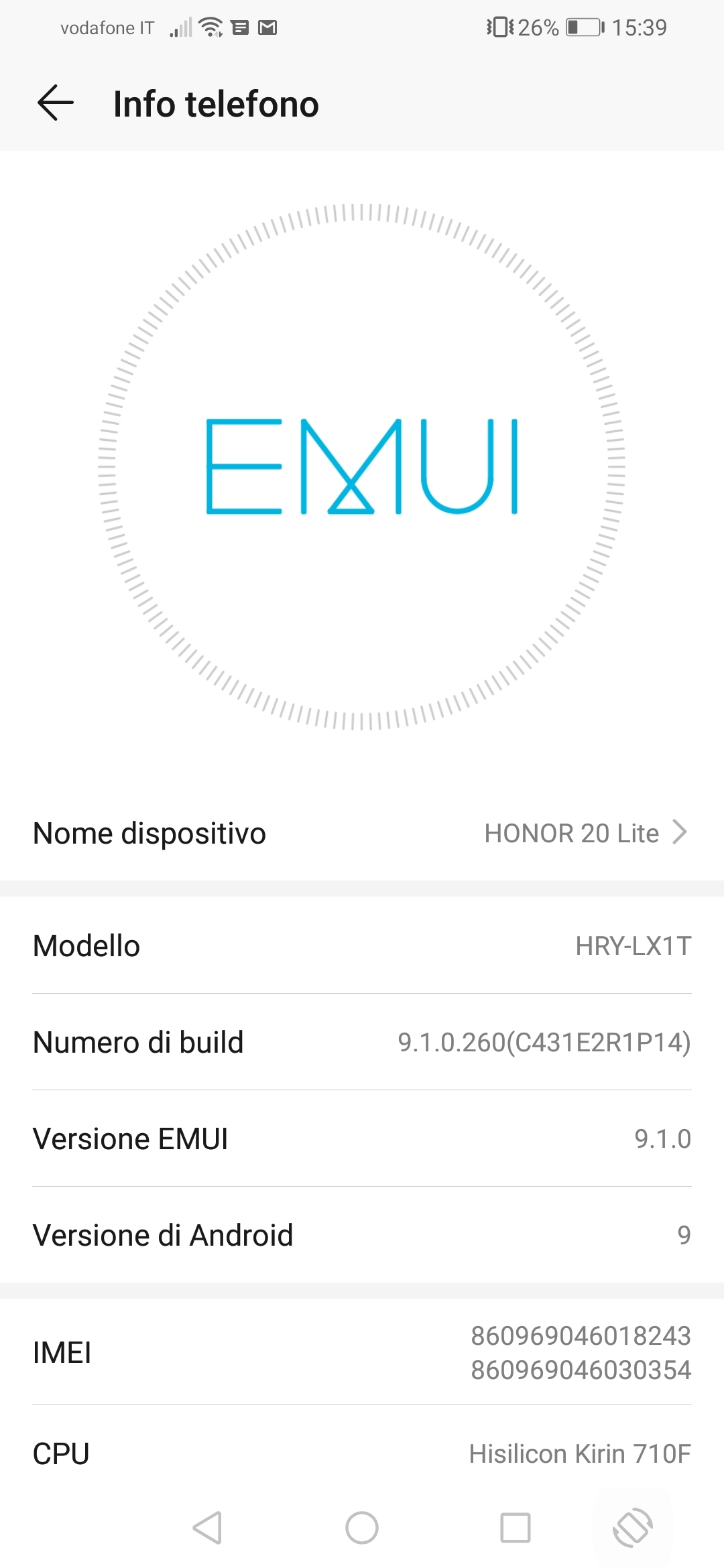Aggiornamento-Emui-91-per-honor-20-lite