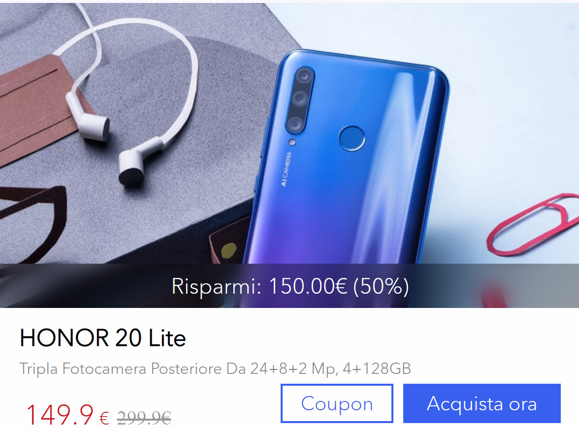 Offerte-HONOR-20-Lite-50-off-da-oggi-Sconto-a-tempo-limitato