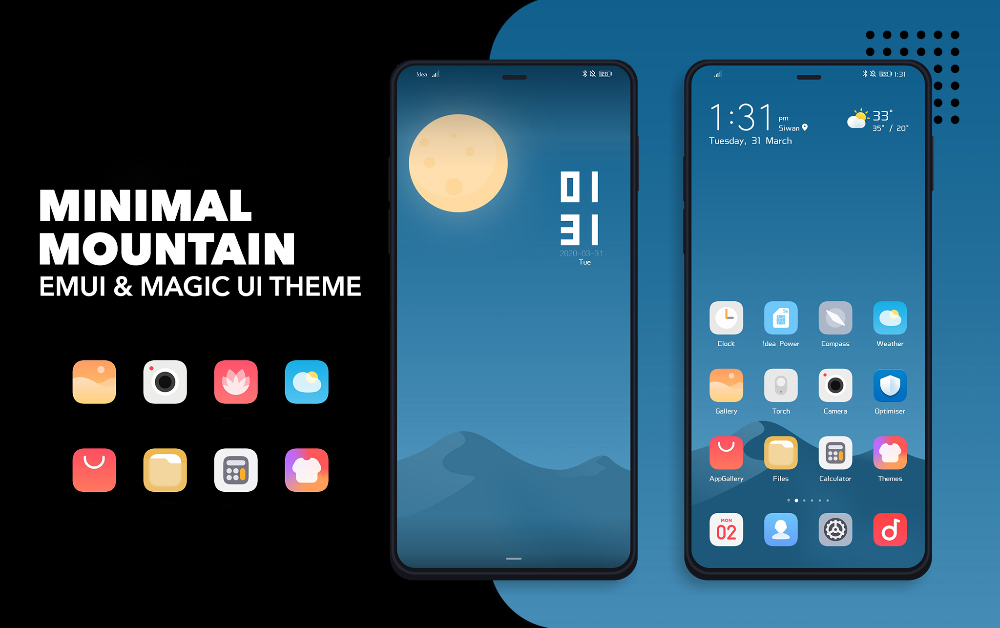 Theme-Share-Minimal-Mountain-Theme-For-EMUI-10-and-Magic-UI-30-Devices